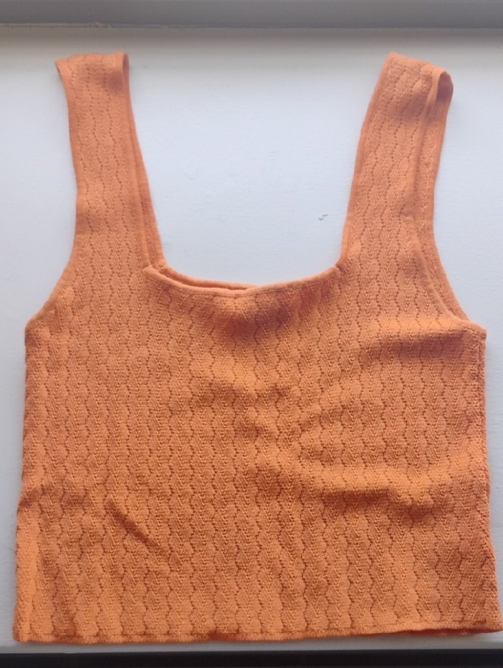 Kerisma Orange Knit Square-Neck Tank Top